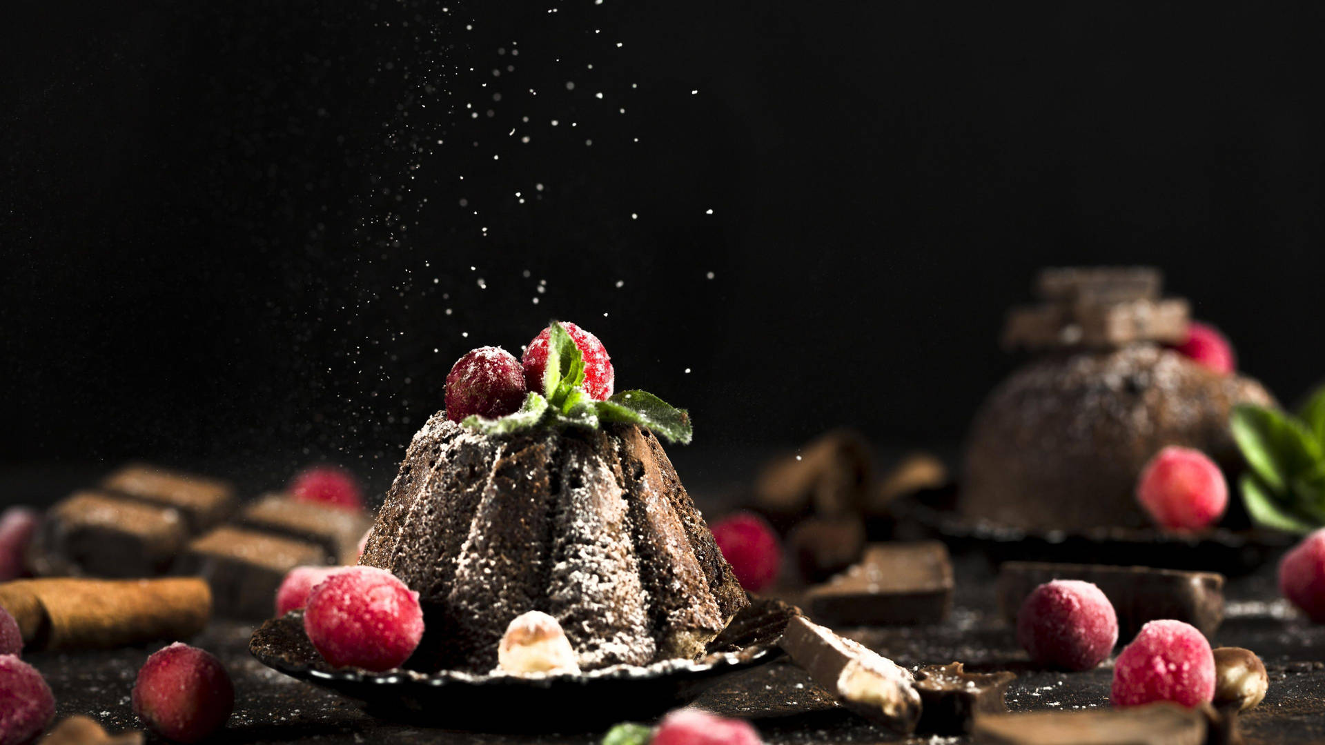 Schokoladenlavakuchen Desserts Wallpaper