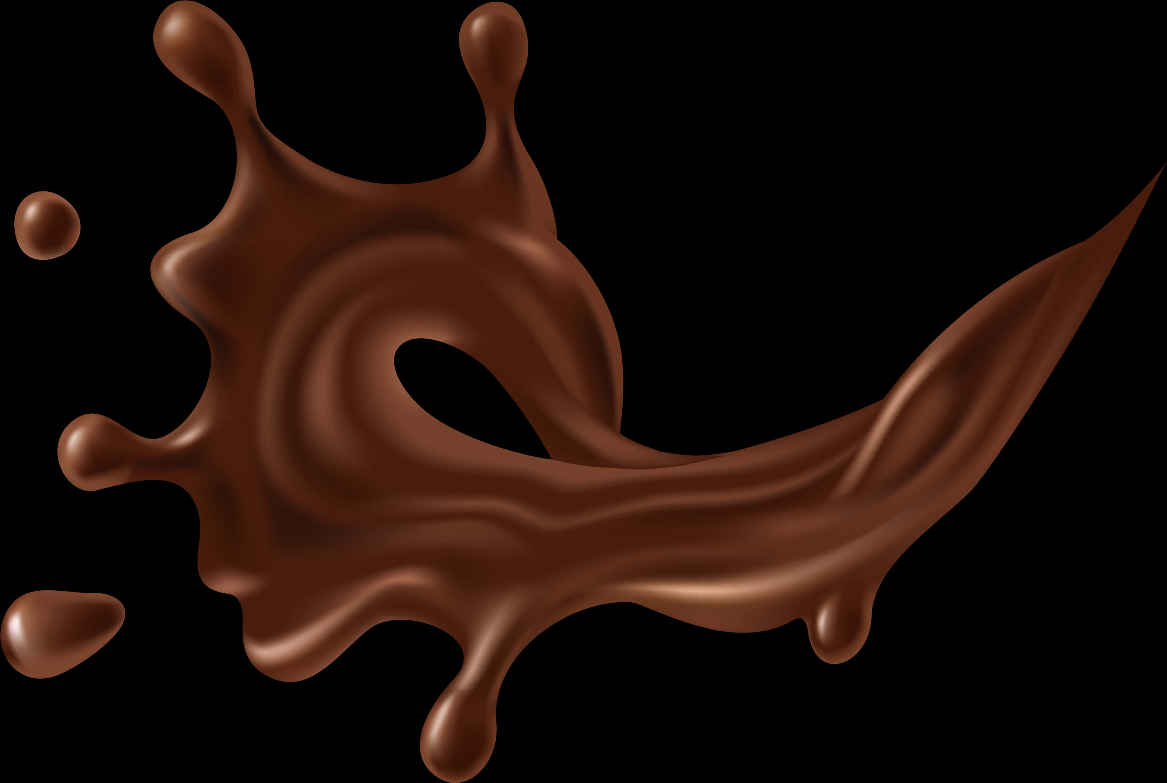 Chocolate Milk Splash Dynamic Motion PNG