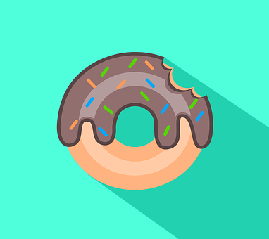 Chocolate Sprinkled Donut Illustration PNG
