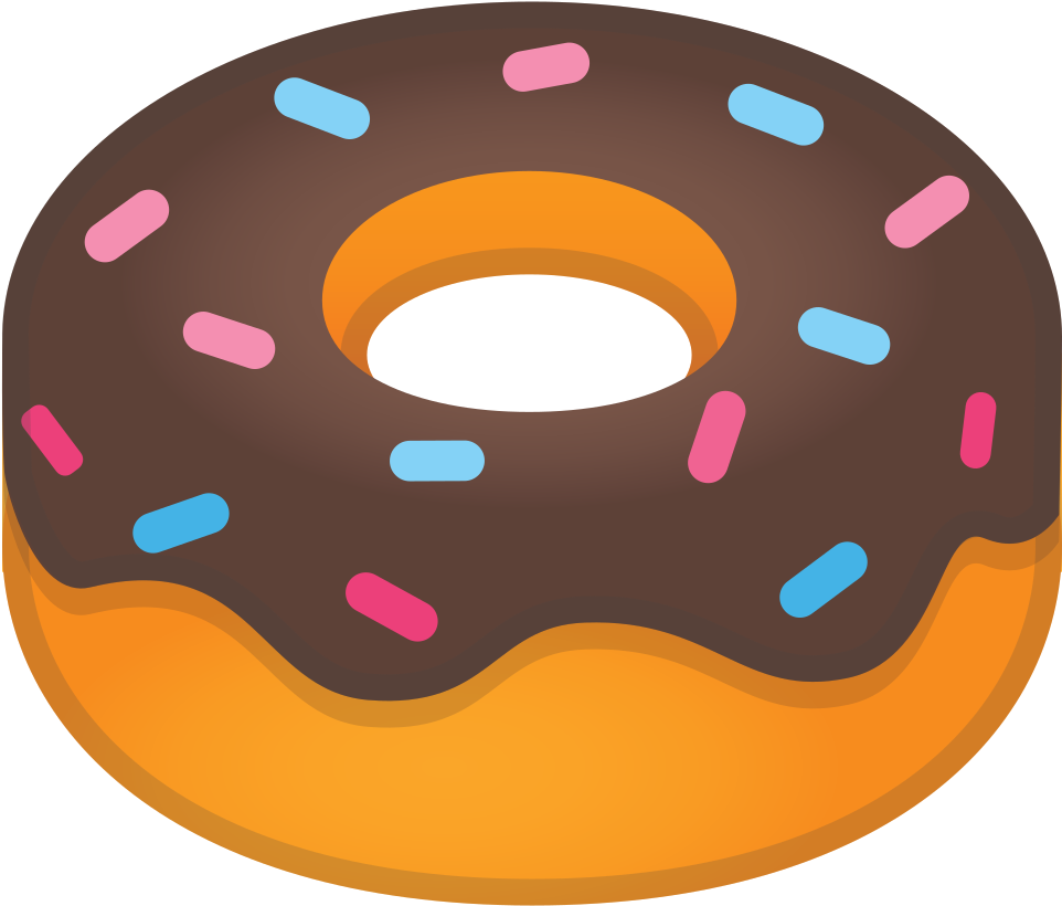 Chocolate Sprinkled Doughnut Illustration PNG