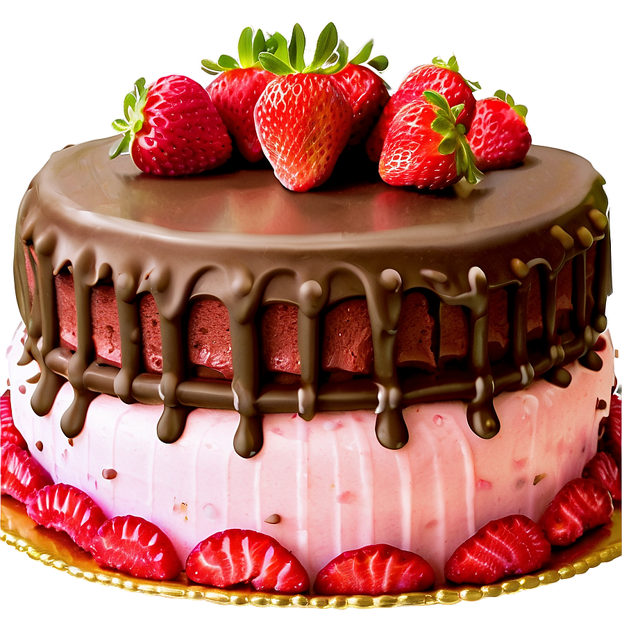 Chocolate Strawberry Cake Png Lbq49 PNG