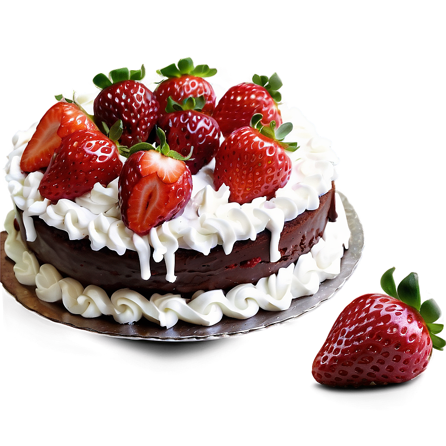 Chocolate Strawberry Cake Png Rwa PNG