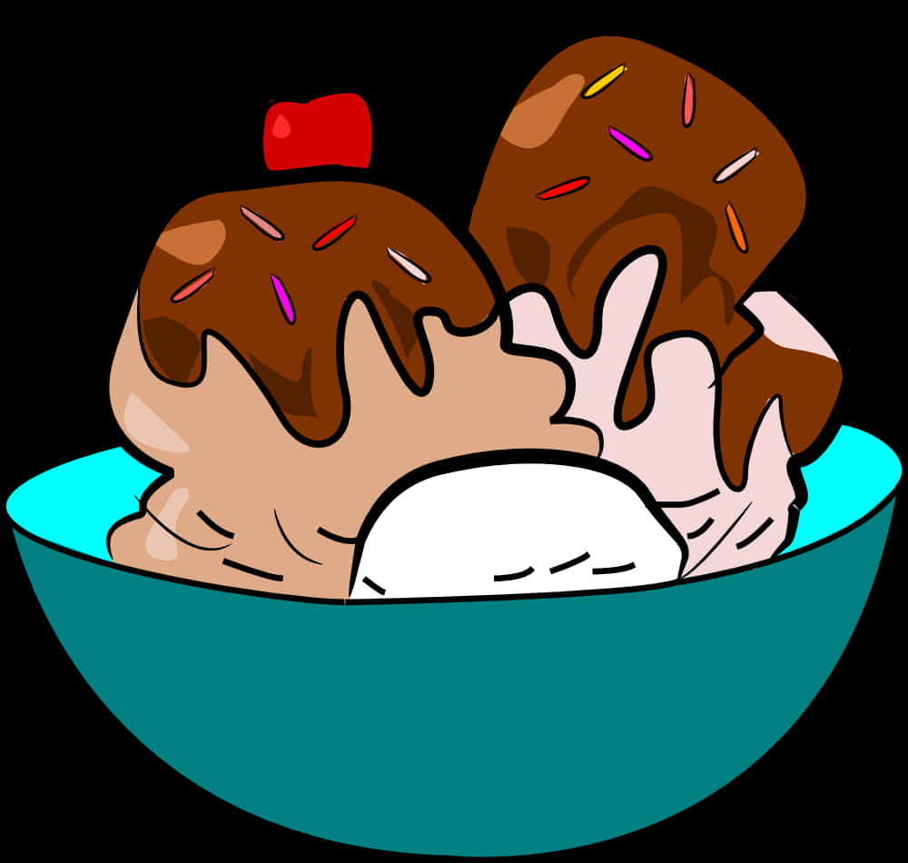 Chocolate Sundae Clipart PNG