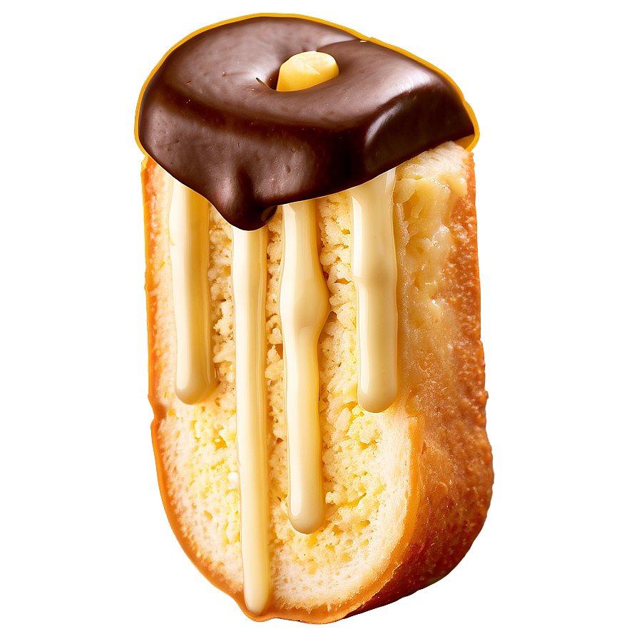 Chocolate Topped Twinkiewith Filling PNG