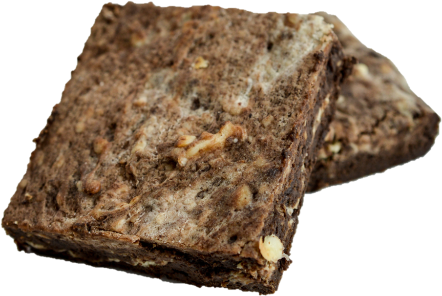 Chocolate Walnut Brownies Closeup PNG