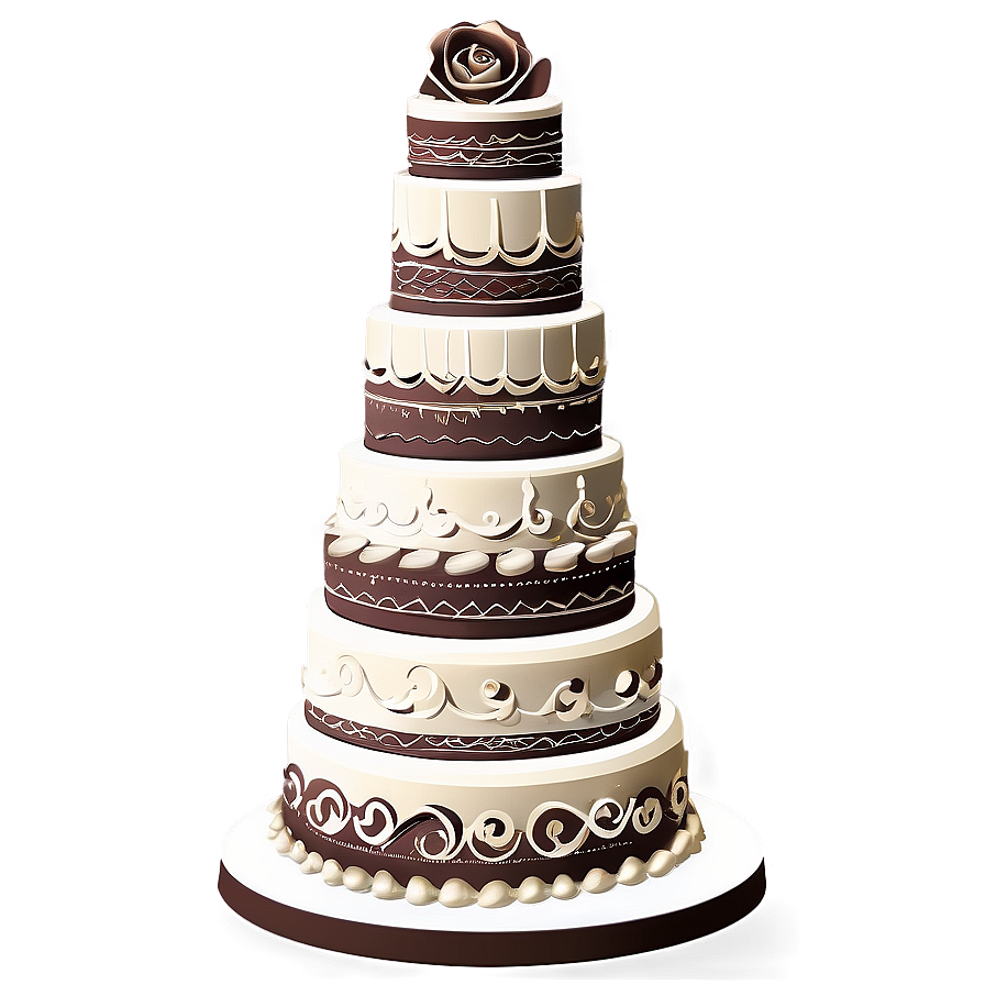 Chocolate Wedding Cake Png 06122024 PNG