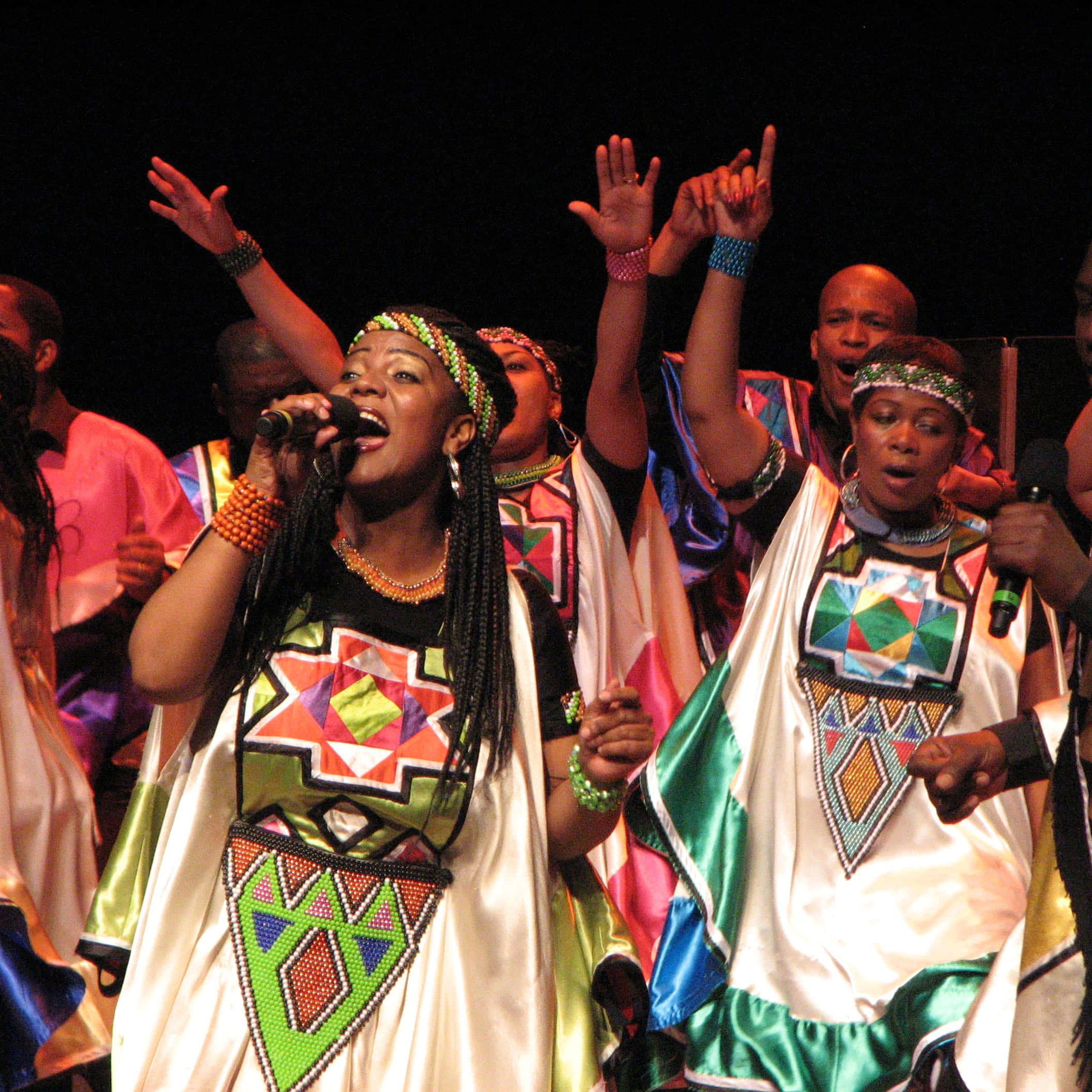 Koor Zingt In Een Gospelconcert Achtergrond