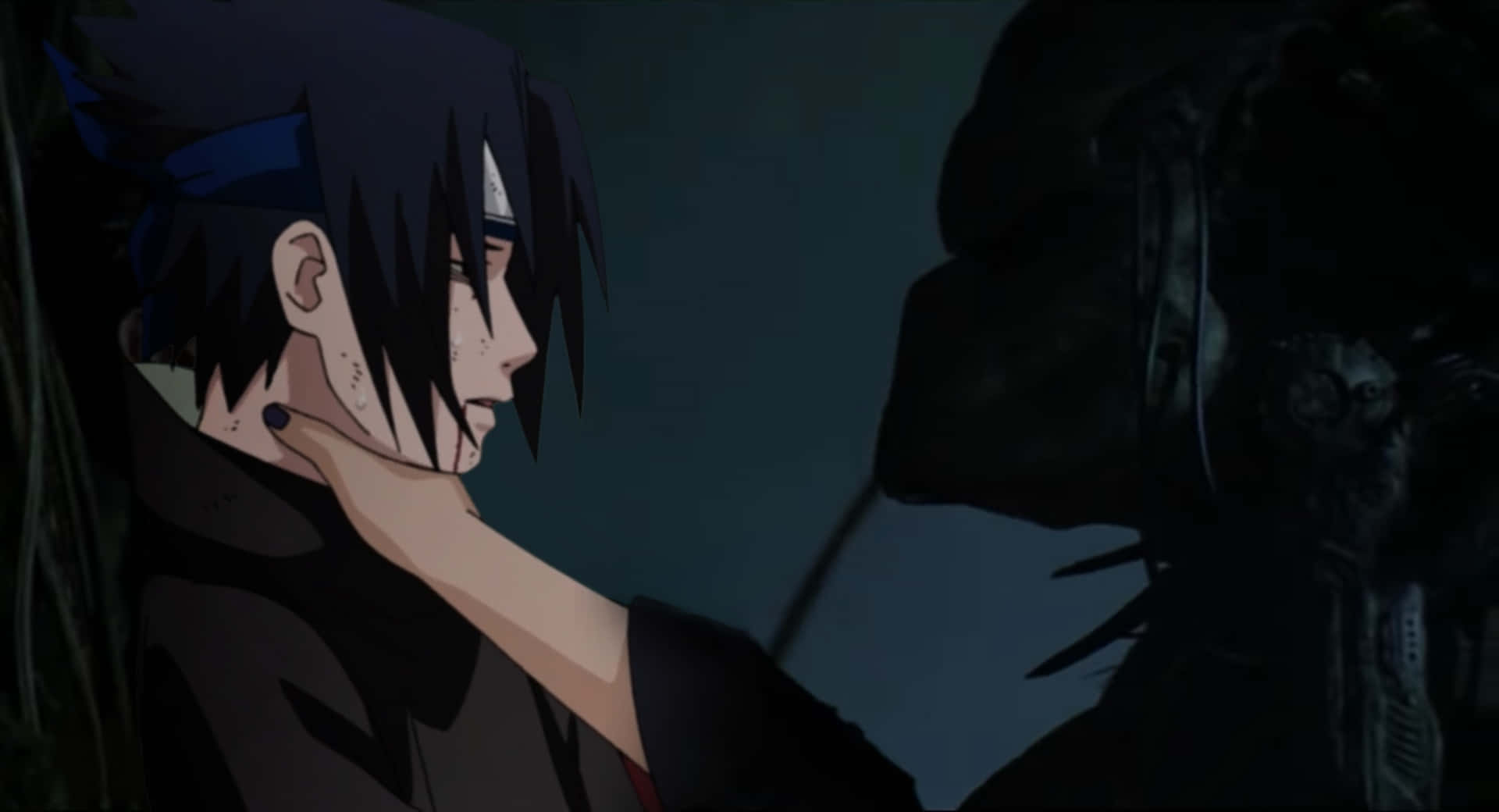 Dark Creature Choking Sasuke Wallpaper