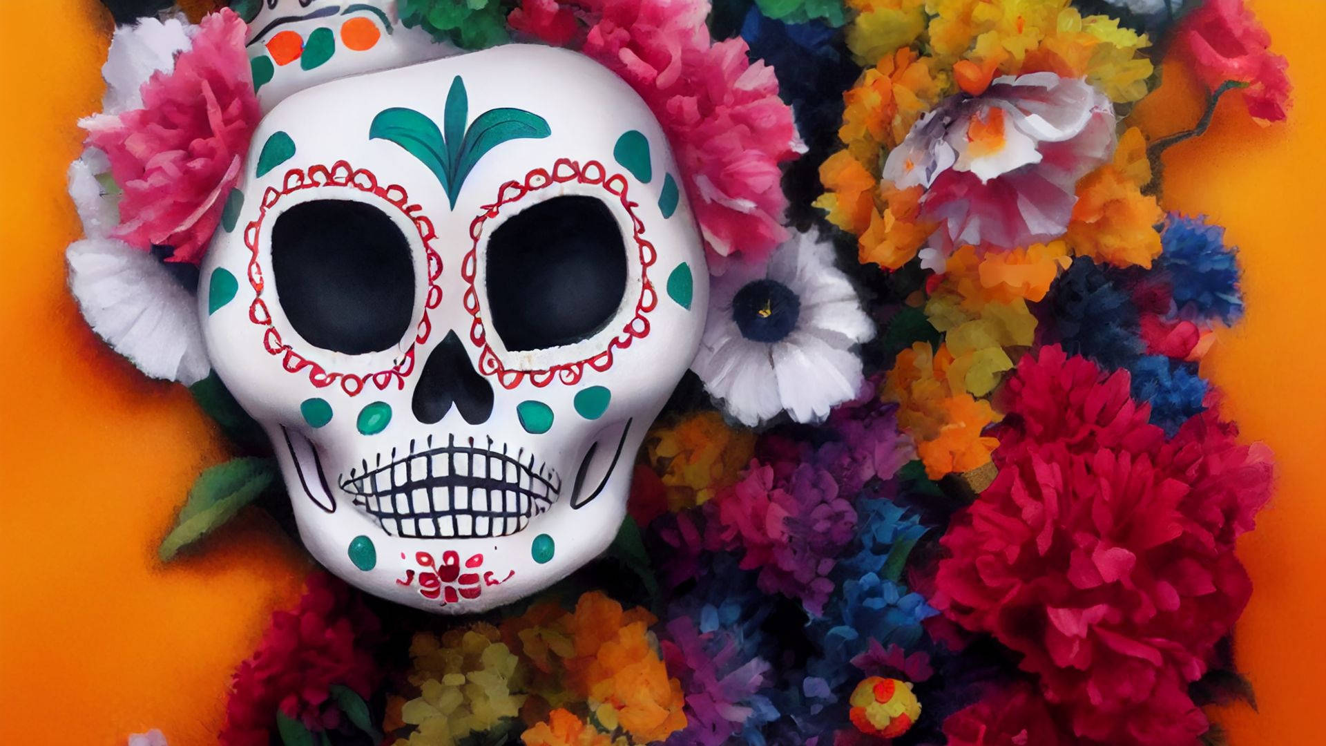 Sugar Skulls, A Beautiful Symbol of Mexican Culture Wallpaper