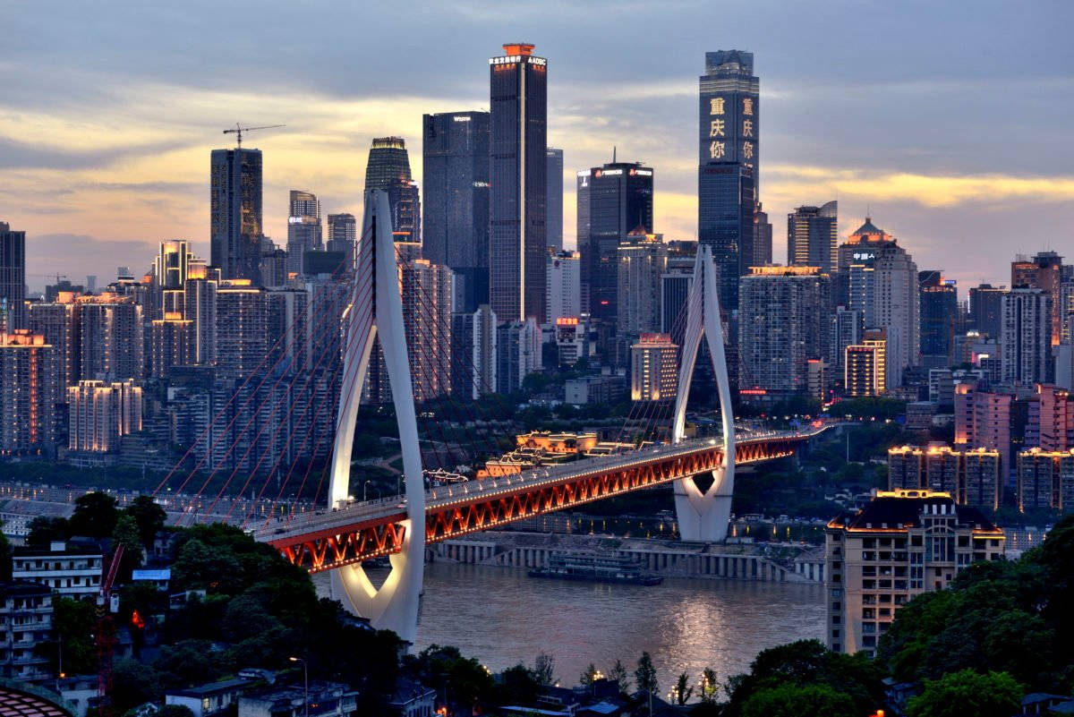 Chongqing China Aerial Urban Cityscape