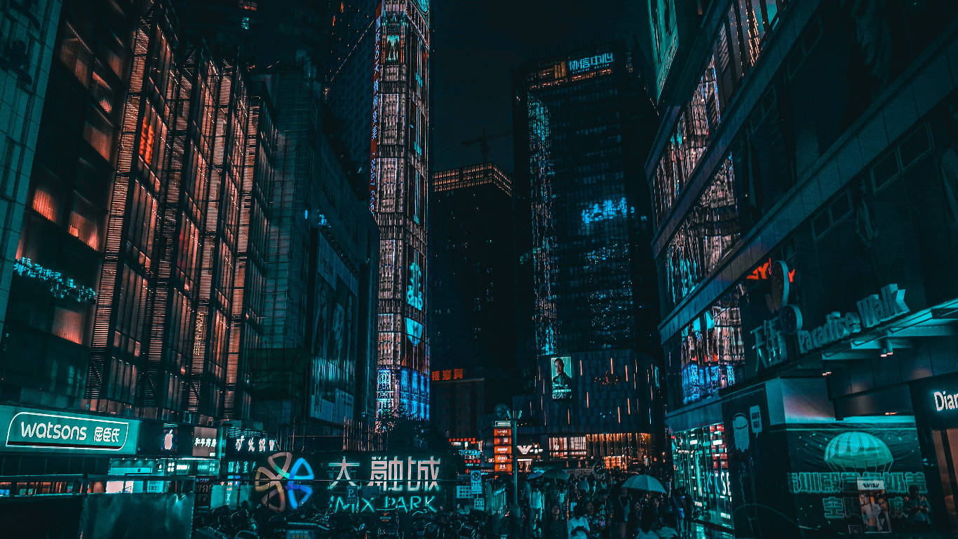 Chongqing China Cyberpunk Aesthetic