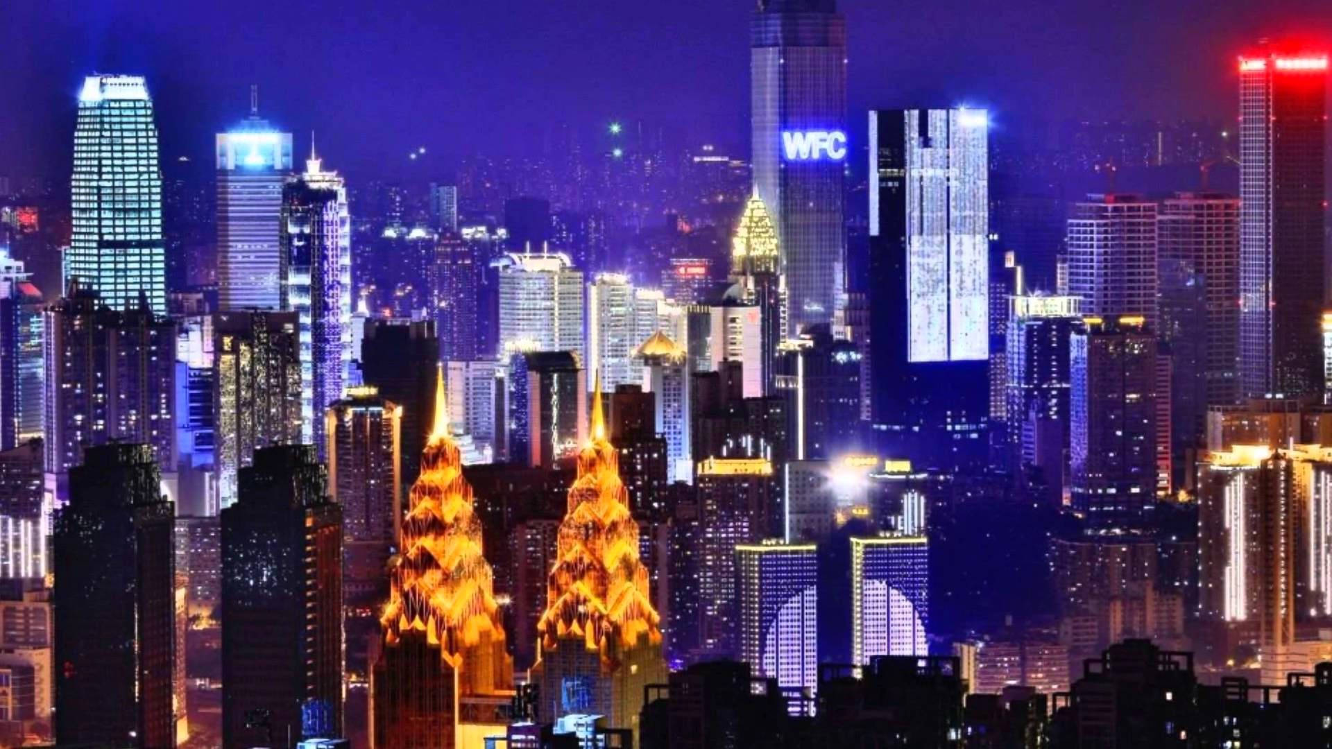 Chongqing China Megacity Buildings