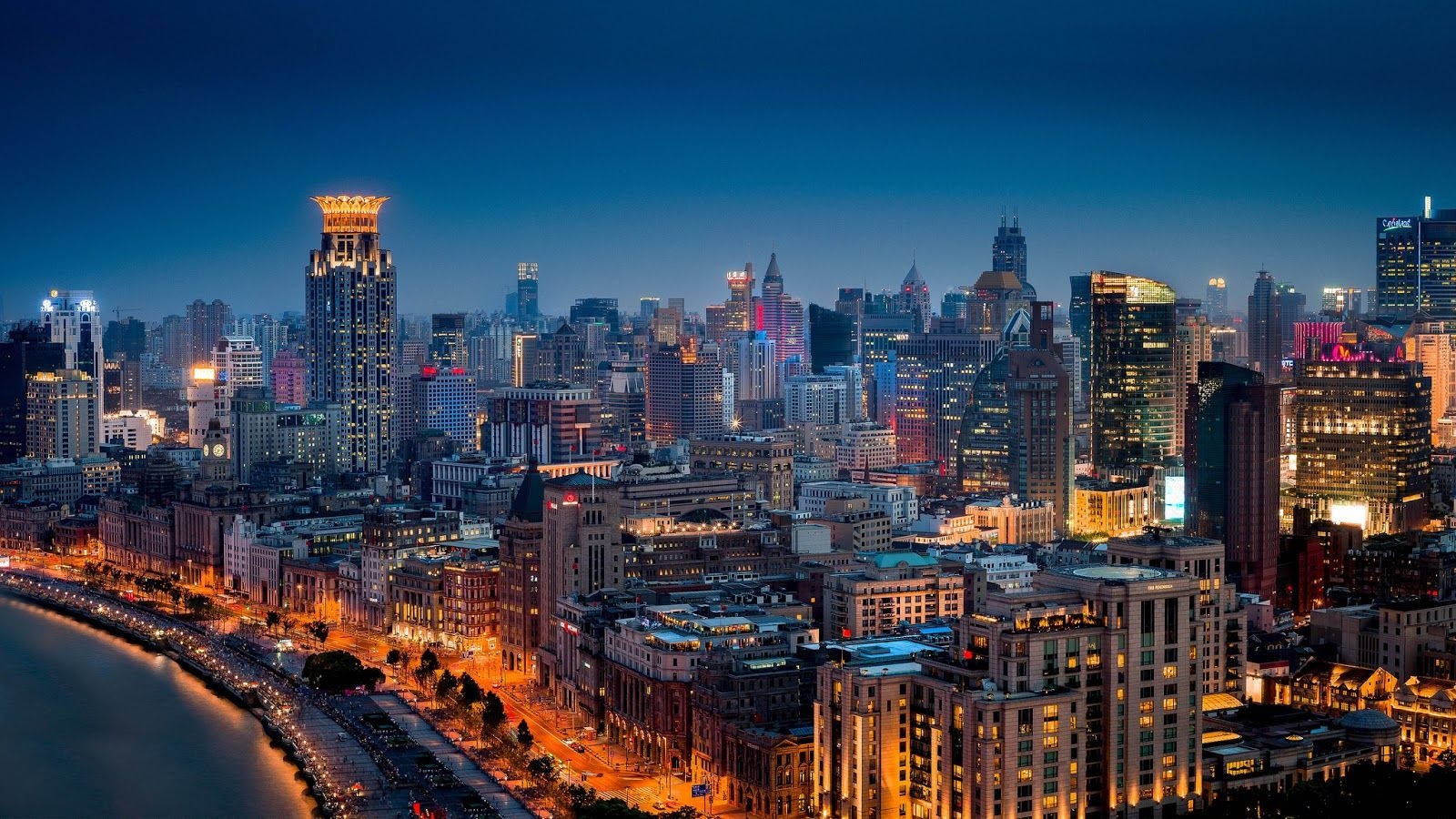 Chongqing City China Blue Nightview