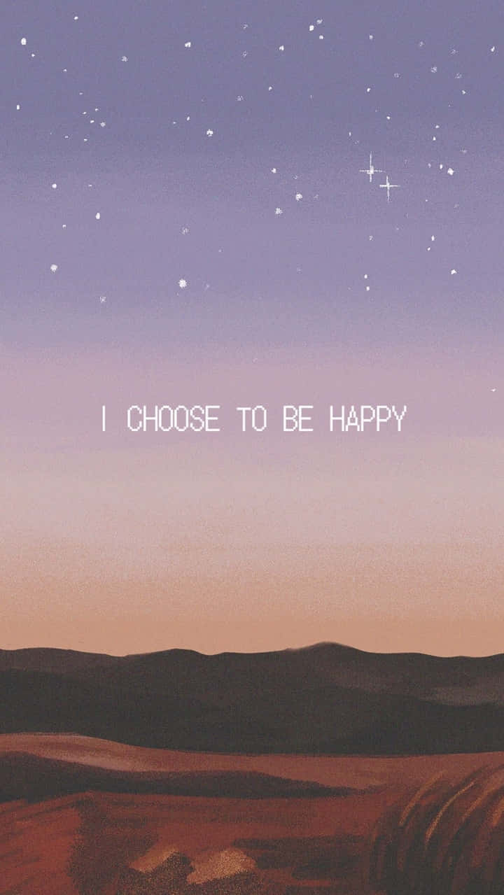 Choose Happiness Starry Sky Aesthetic Wallpaper