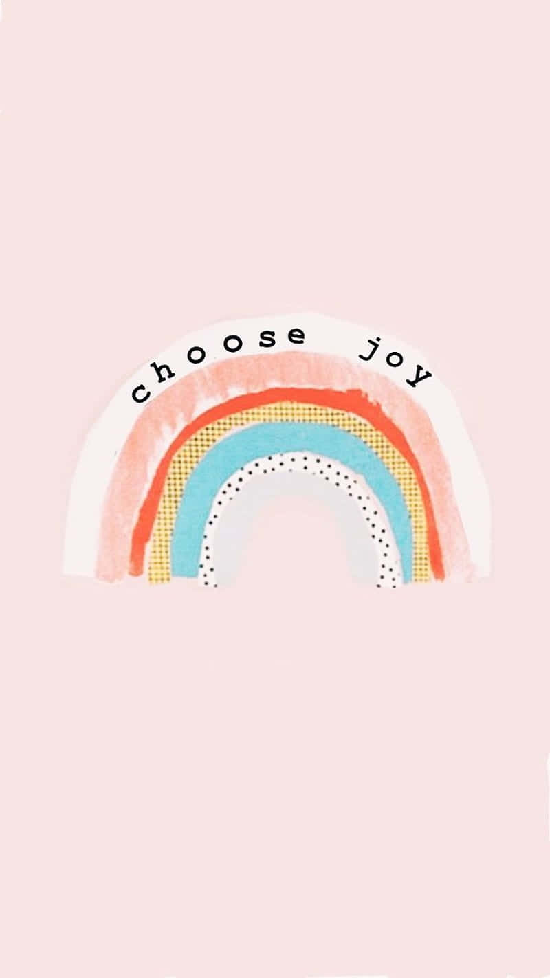 Choose Joy Rainbow Artwork Wallpaper