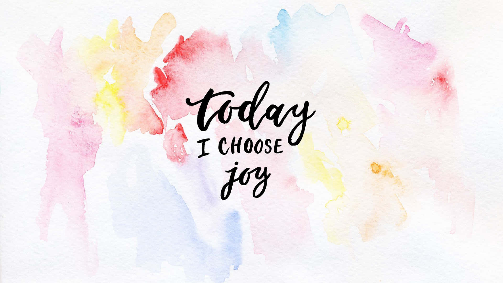 Choose Joy Watercolor Inspirational Quote Wallpaper