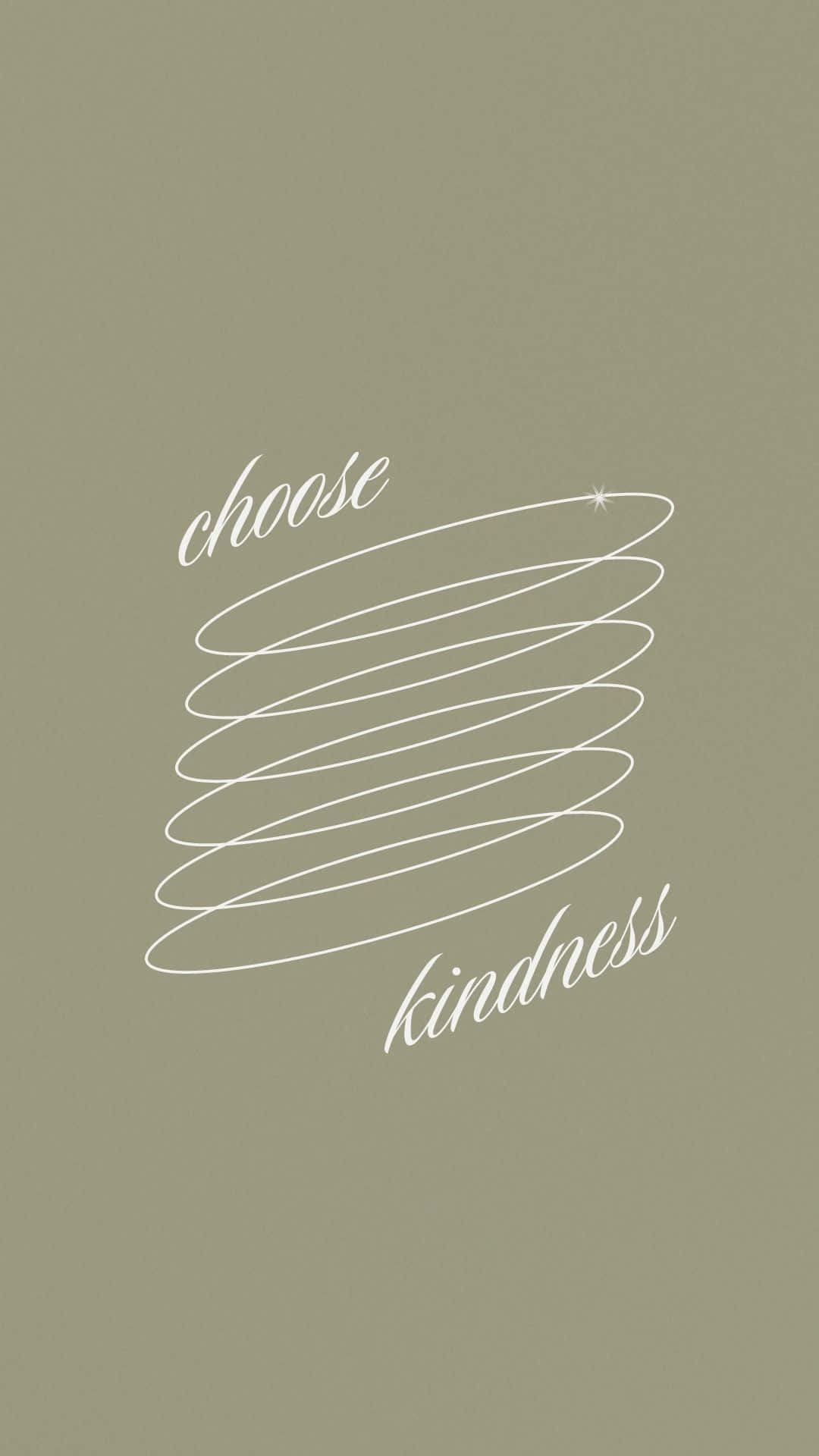 Choose Kindness Sage Green Background Wallpaper