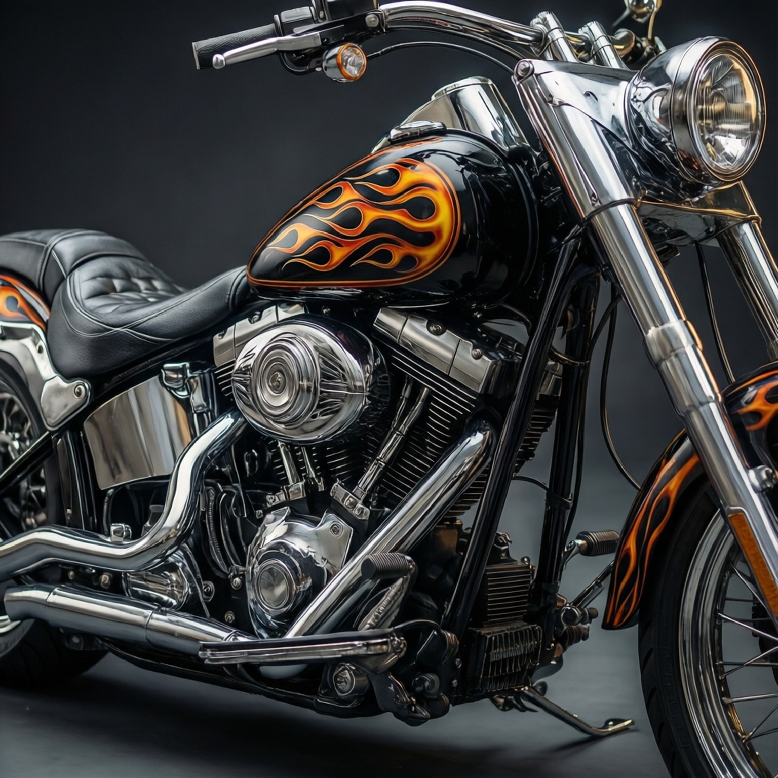 Chopper Chrome Detalje Bakgrunner