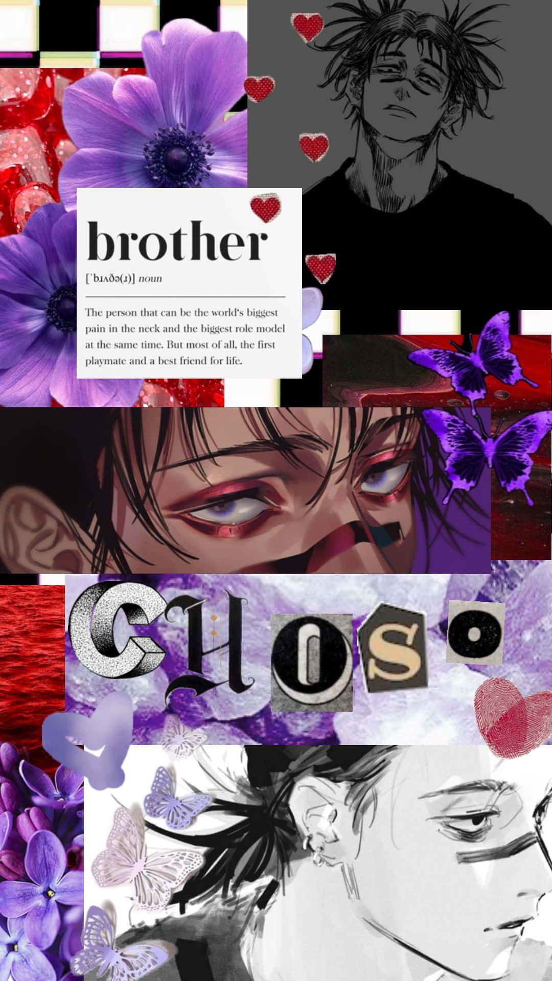 Choso Aesthetic Collage Wallpaper
