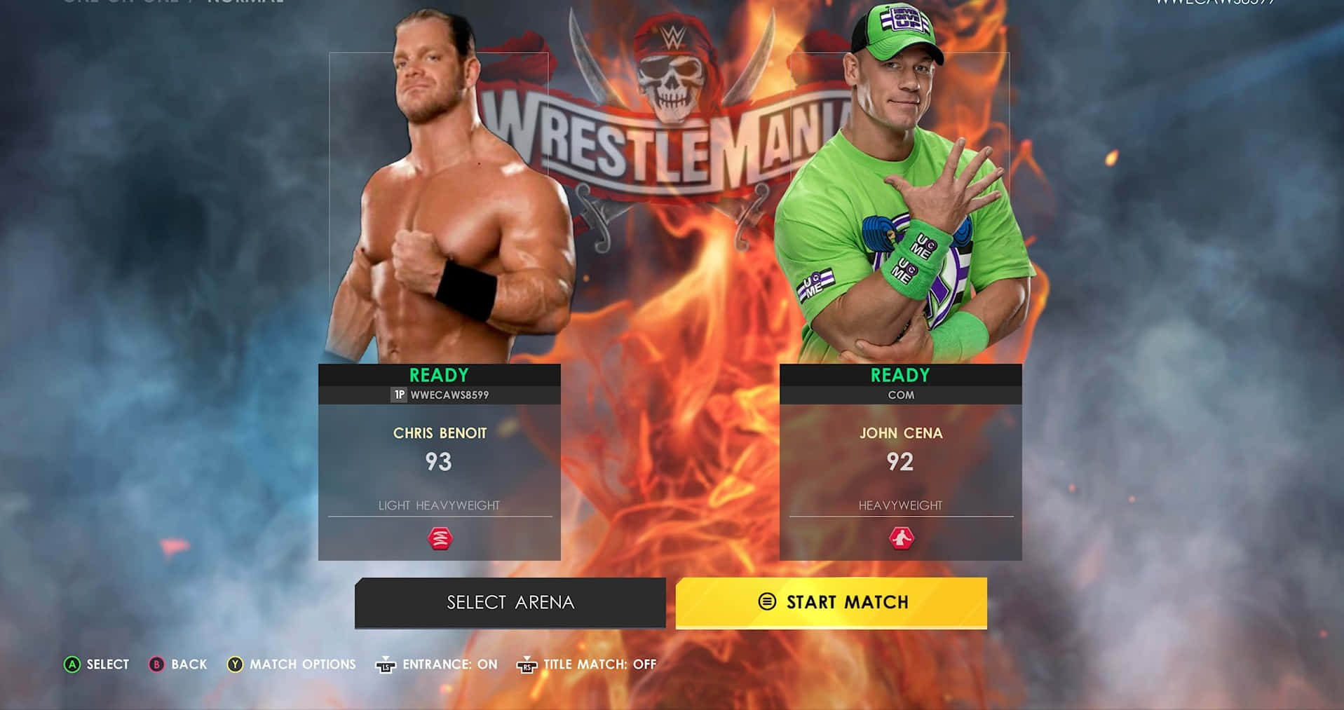 Chris Benoit John Cena Match-up Wallpaper