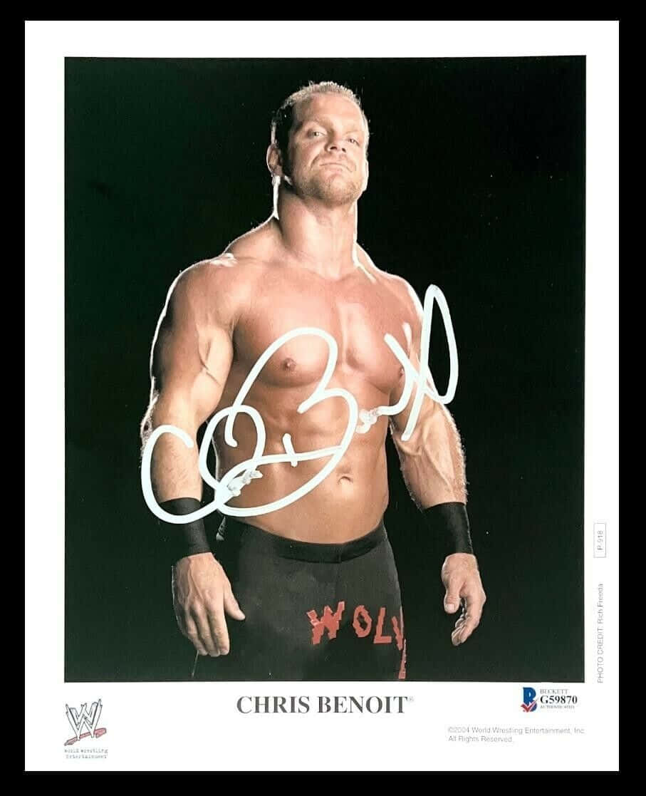 Chris Benoit signeret fotografi væg tapet Wallpaper