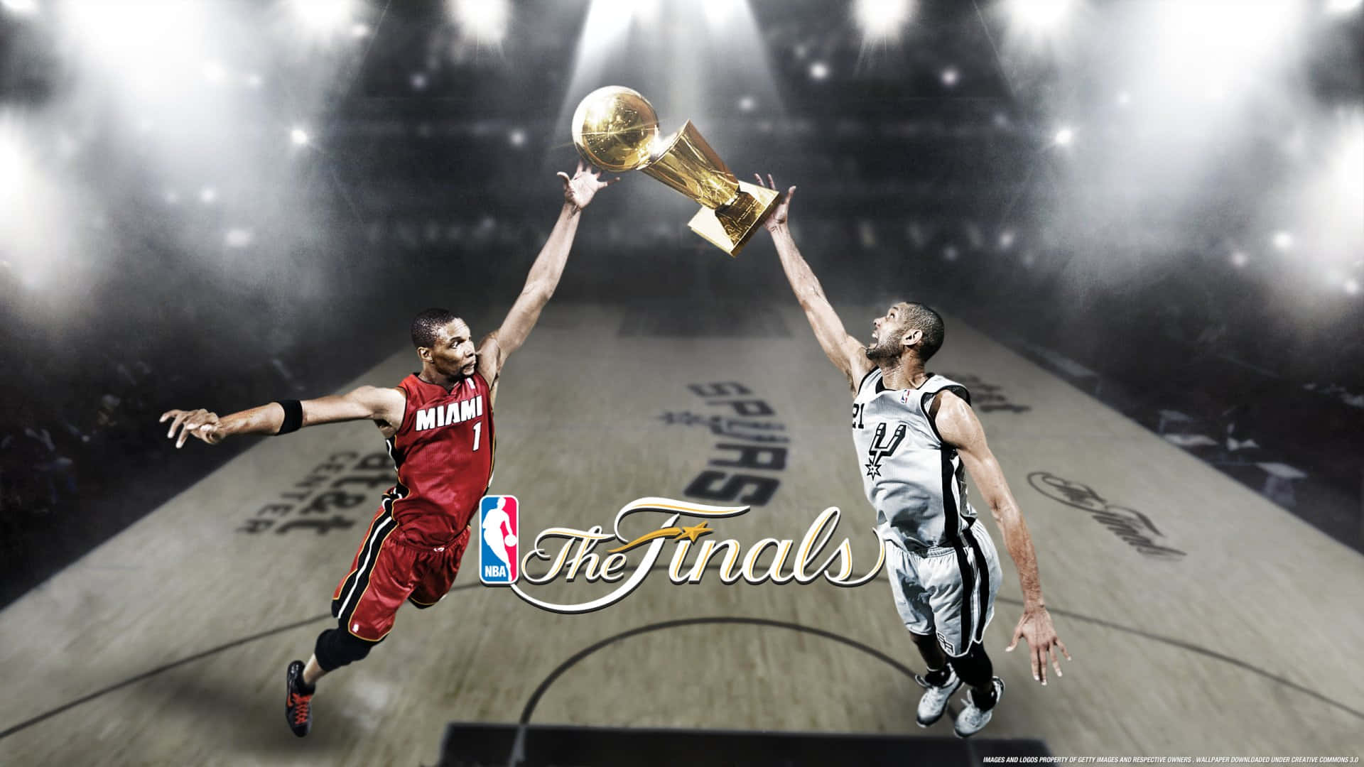 Chris Bosh til Miami Heat mod San Antonio Spurs Finals Tapet Wallpaper