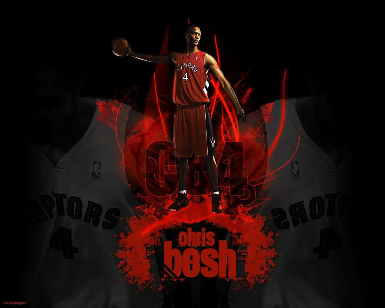 Chris Bosh Intensely Focused During A Game Wallpaper
