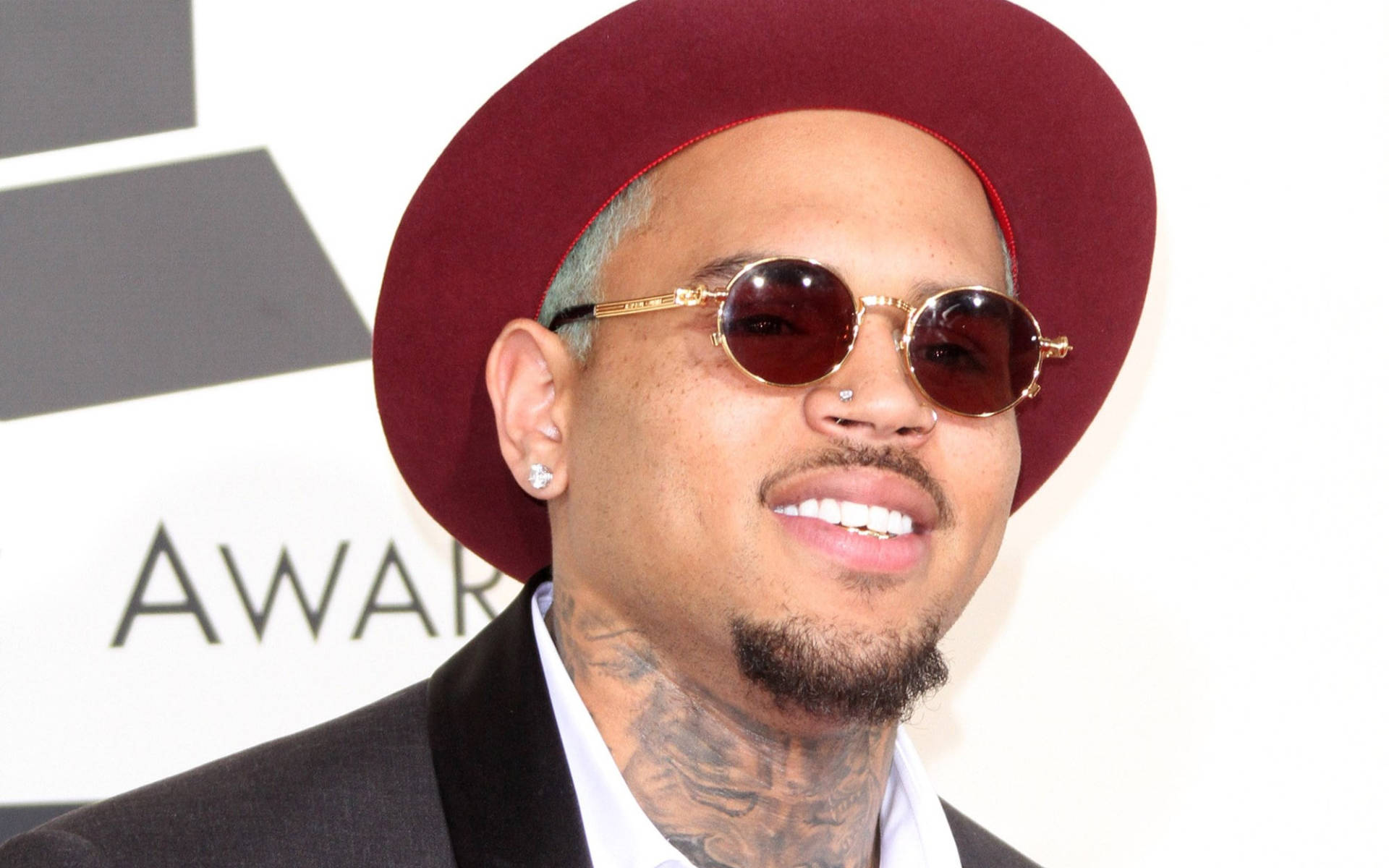 Chris Brown In Awards Event Background