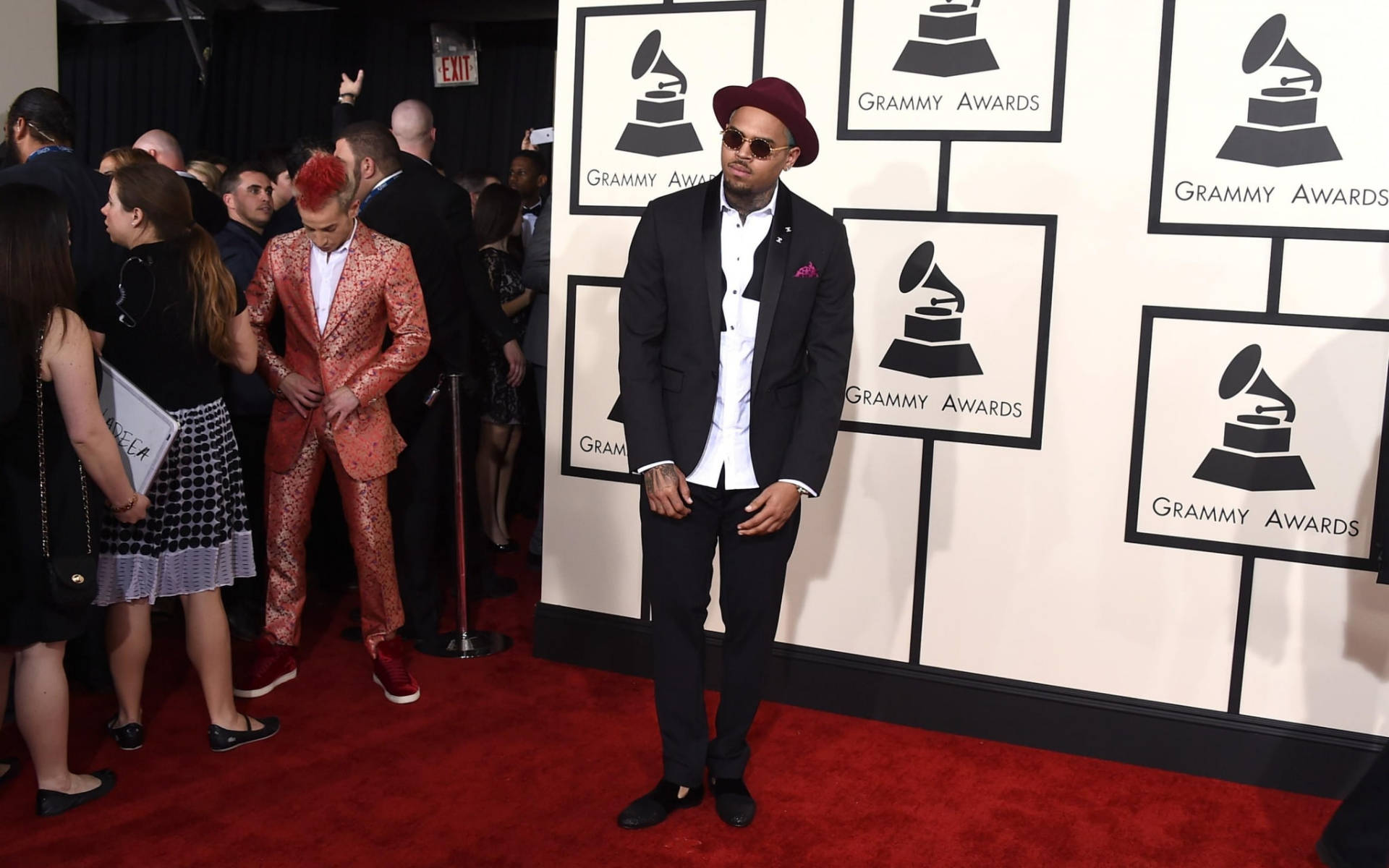 Chris Brown In Grammy Awards Background