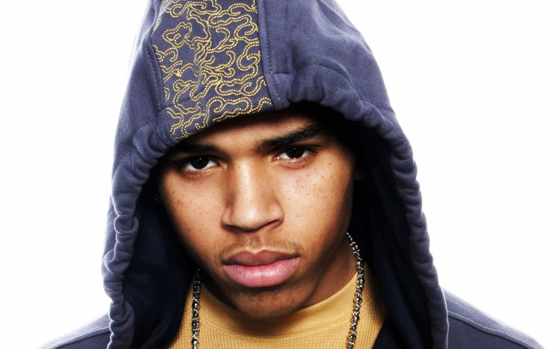Chris Brown In Hoody Jacket Background