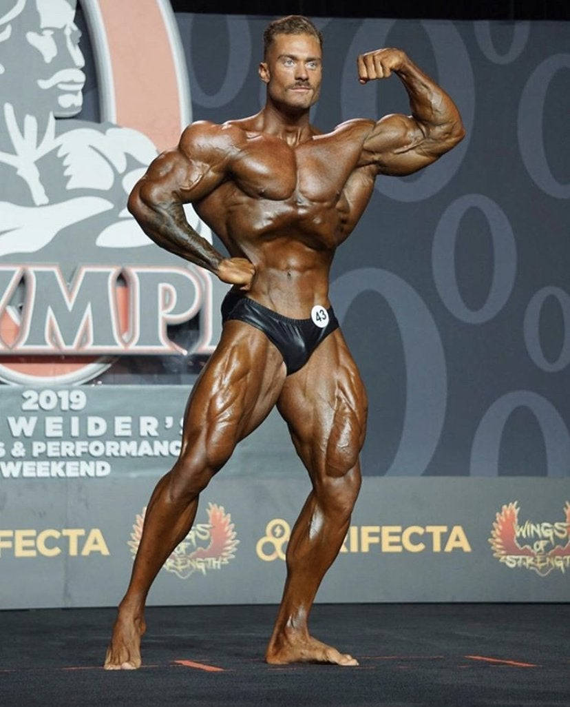 Chris Bumstead Classic One Bicep Pose Wallpaper