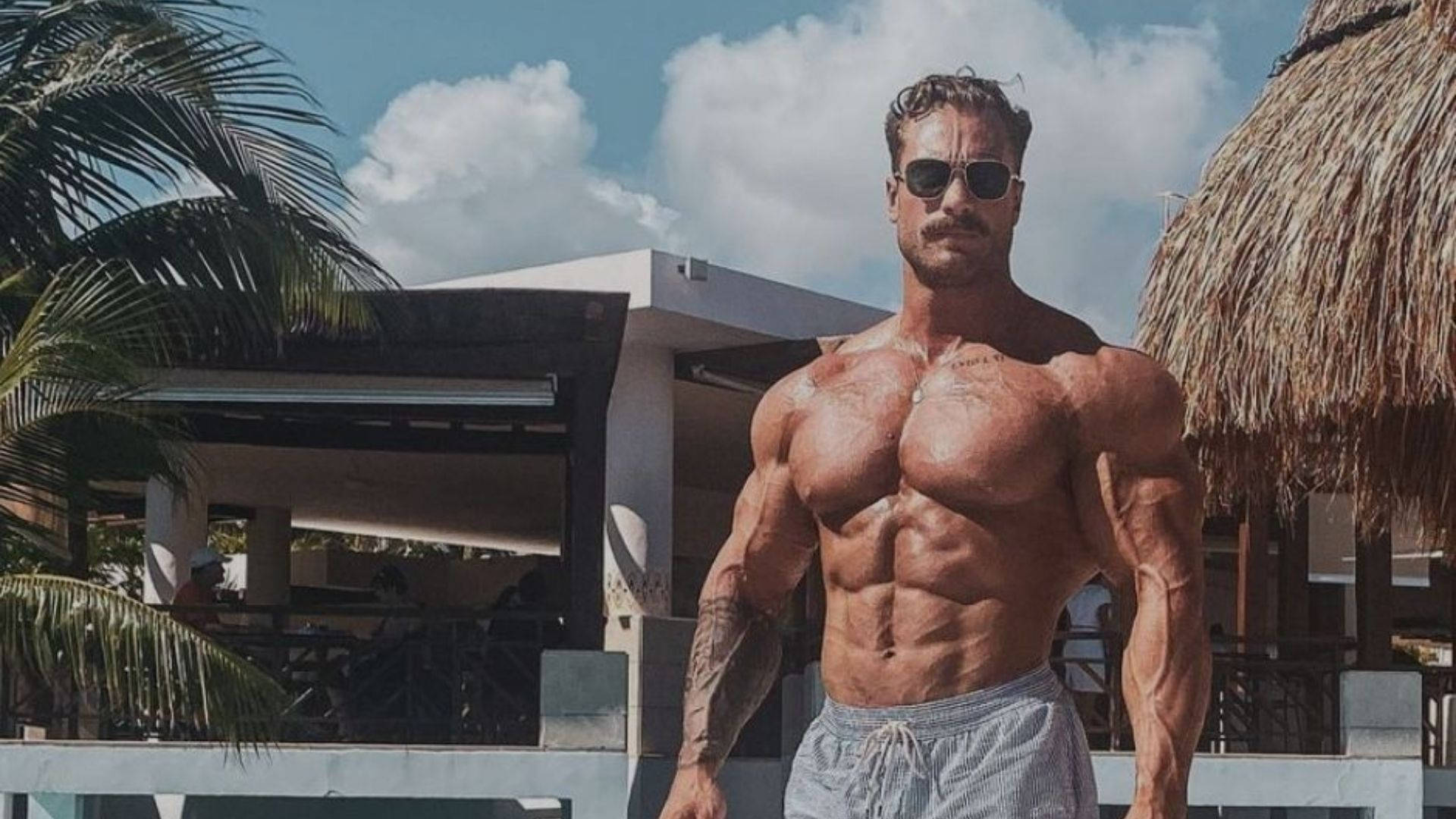 Chris Bumstead On Vacation Wallpaper