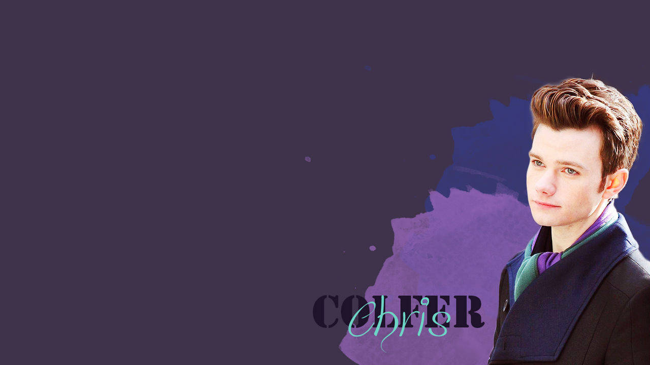 Chris Colfer In Violet Wallpaper