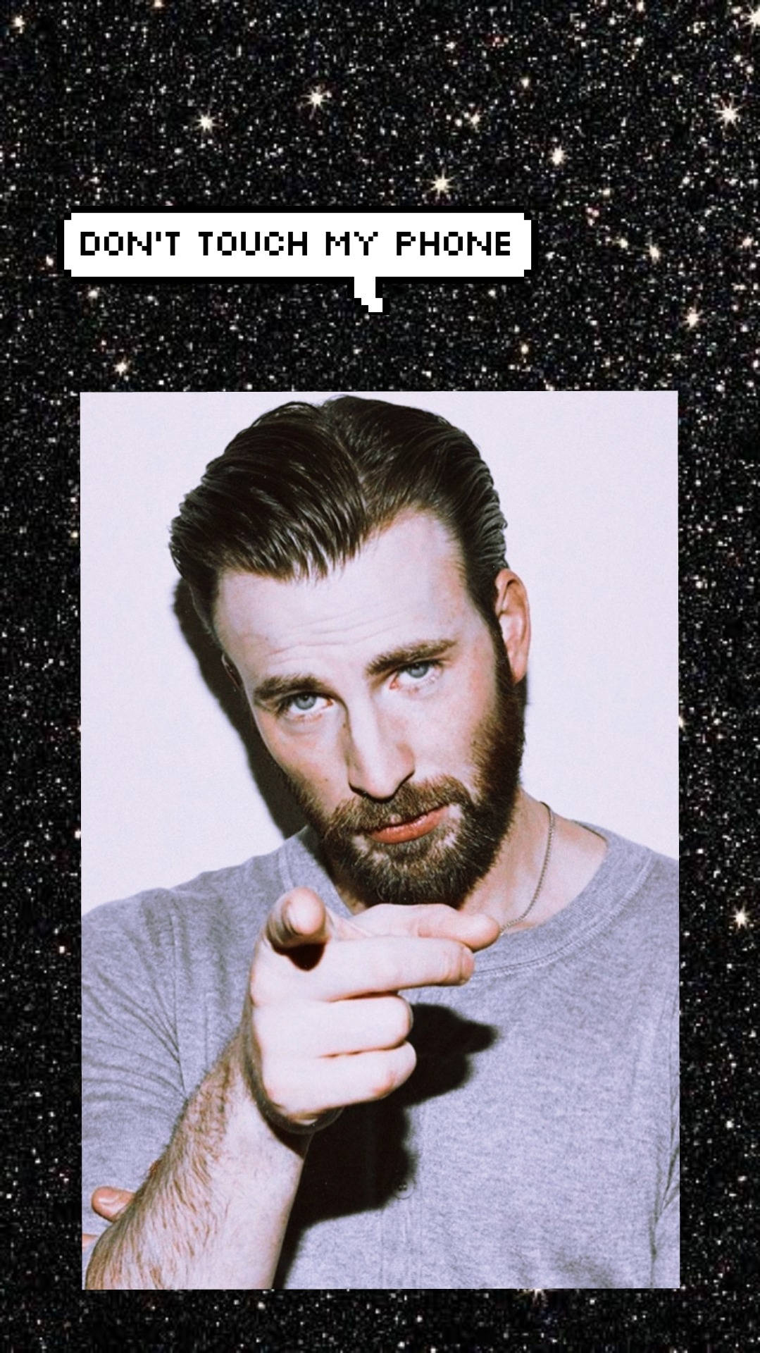 Chris Evans Don't Touch My Phone Wallpaper