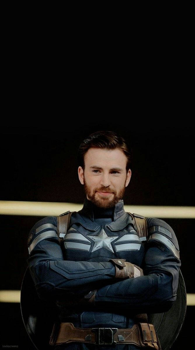 Chris Evans In Captain America Suit