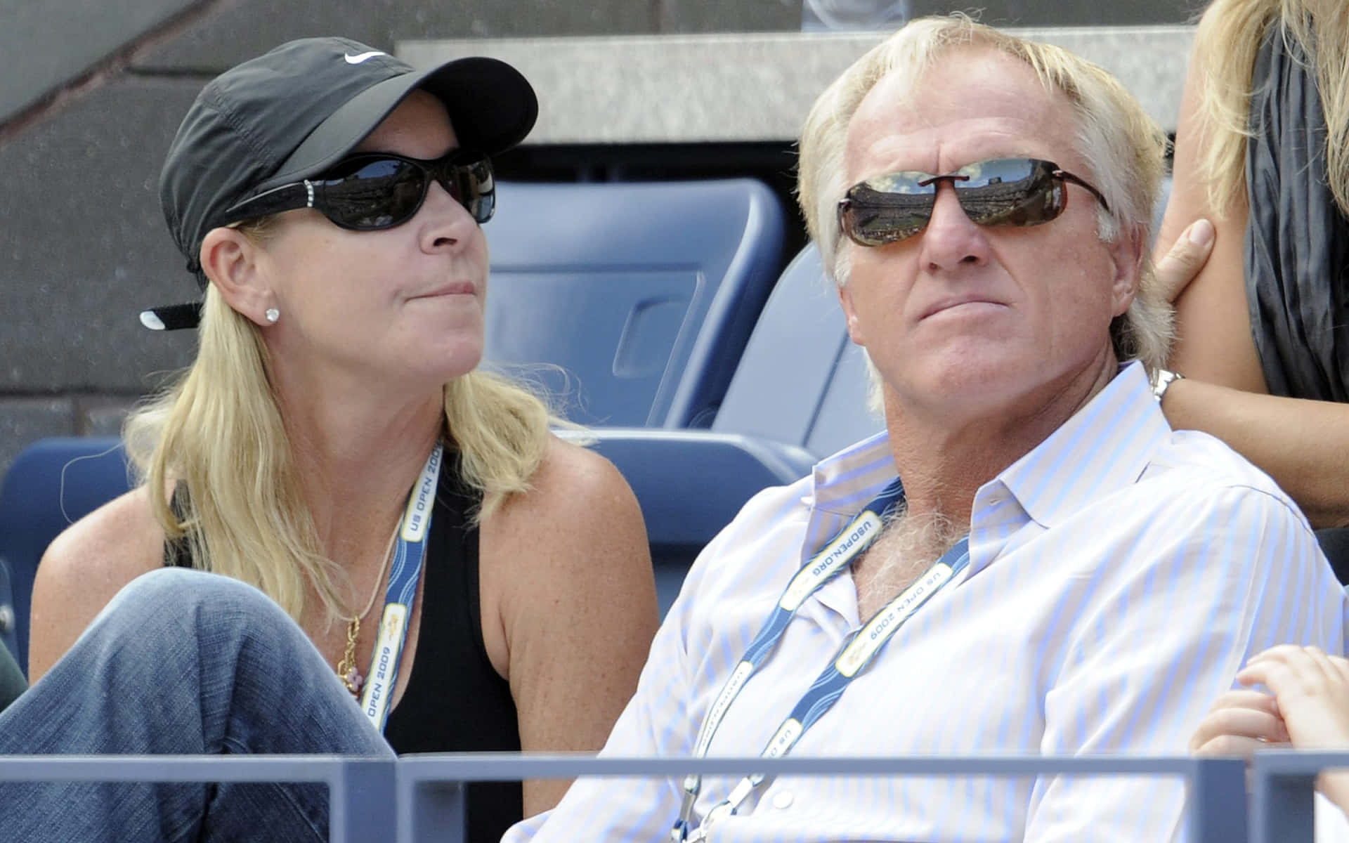 Chris Evert And Greg Norman In Audience Wallpaper