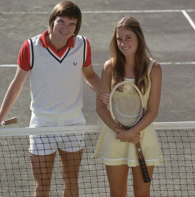Chris Evert With Jimmy Connors Wallpaper