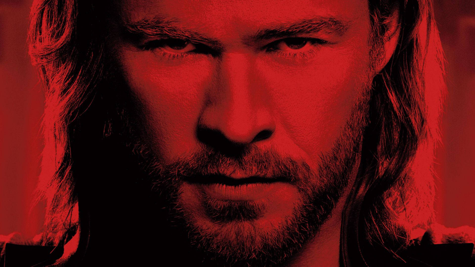 Chris Hemsworth In Red Background