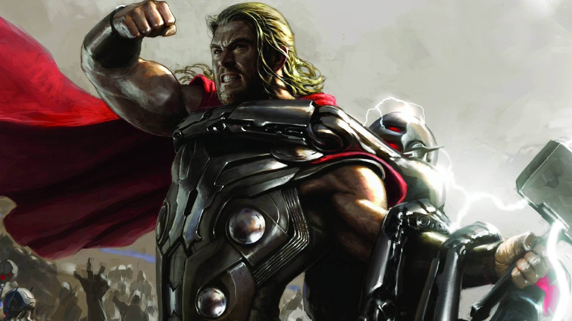 Chrishemsworth Como O Super-herói Thor. Papel de Parede