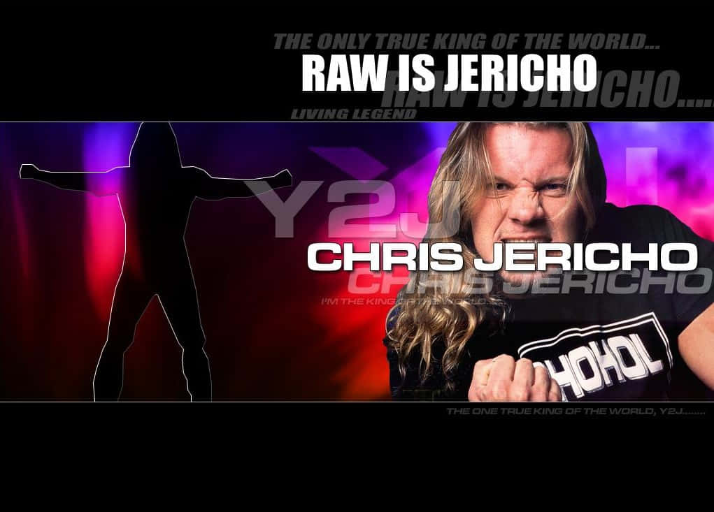 Logo Tapet: Tag som en autentisk dansk talsmand med Chris Jericho WWE Raw Y2J Logo tapet. Wallpaper