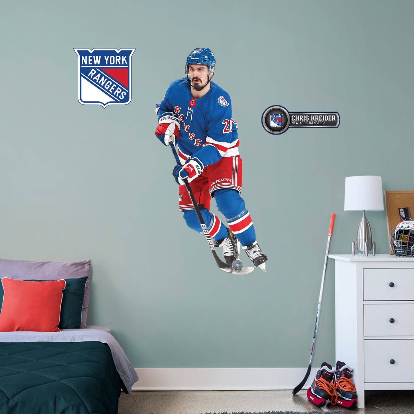 Chris Kreider Ice Hockey Room Decorate Wallpaper
