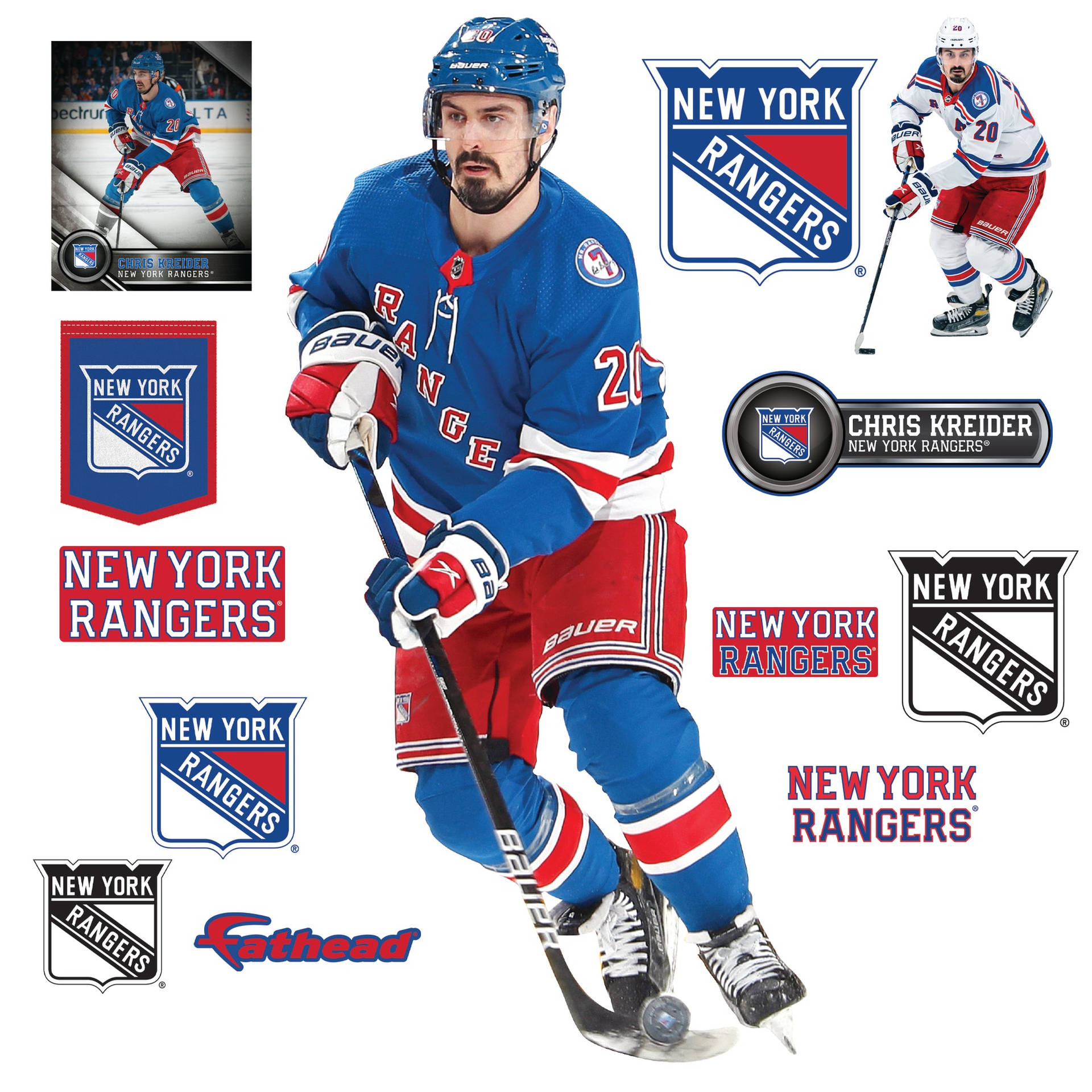 Chris Kreider New York Rangers Badge Wallpaper