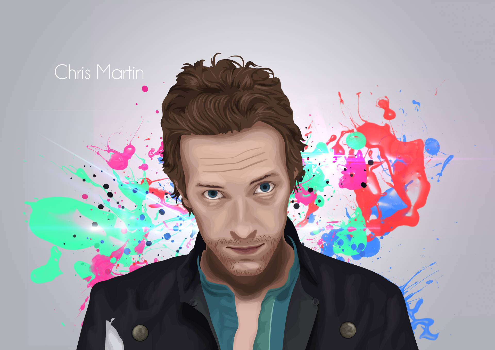 Chris Martin Color Splatters Art Background