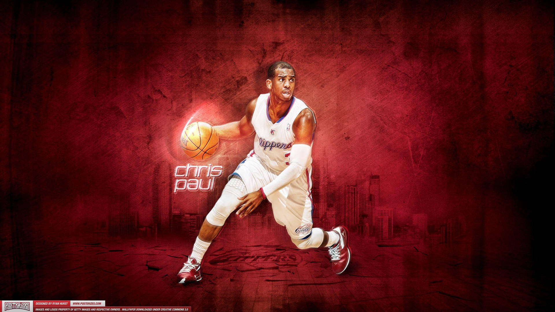 Chris Paul In Action On The Court Wallpaper