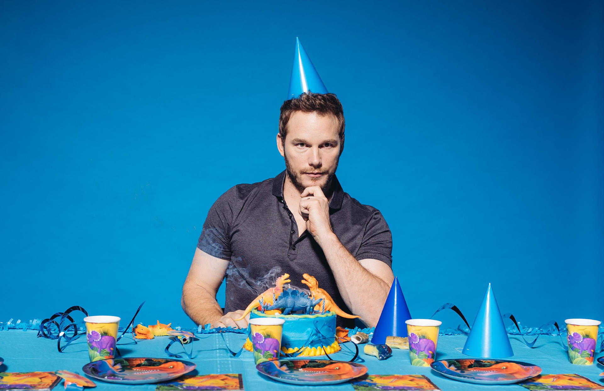 Chris Pratt Jurassic Birthday Party Background