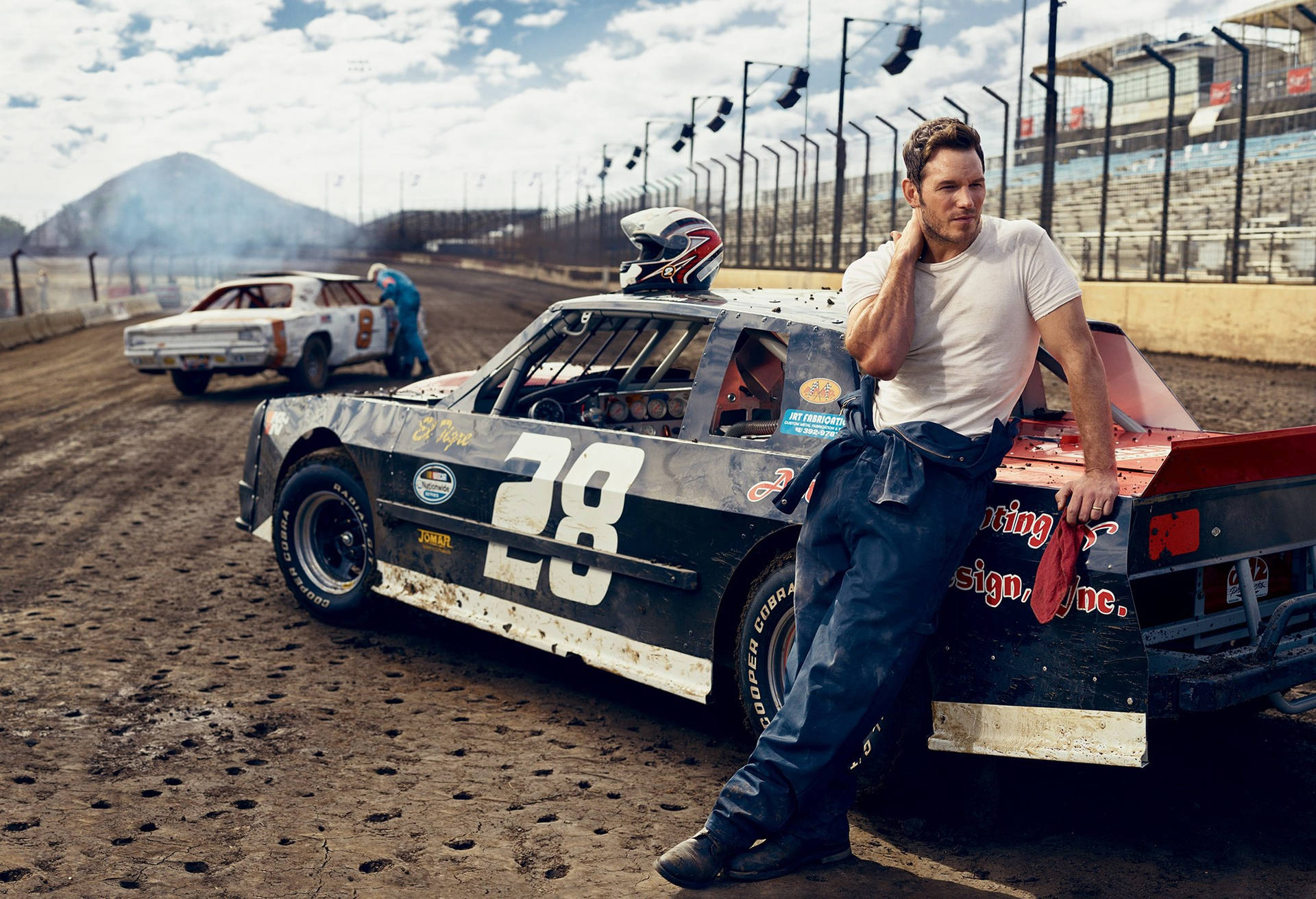 Chris Pratt Race Car Vanity Fair Background