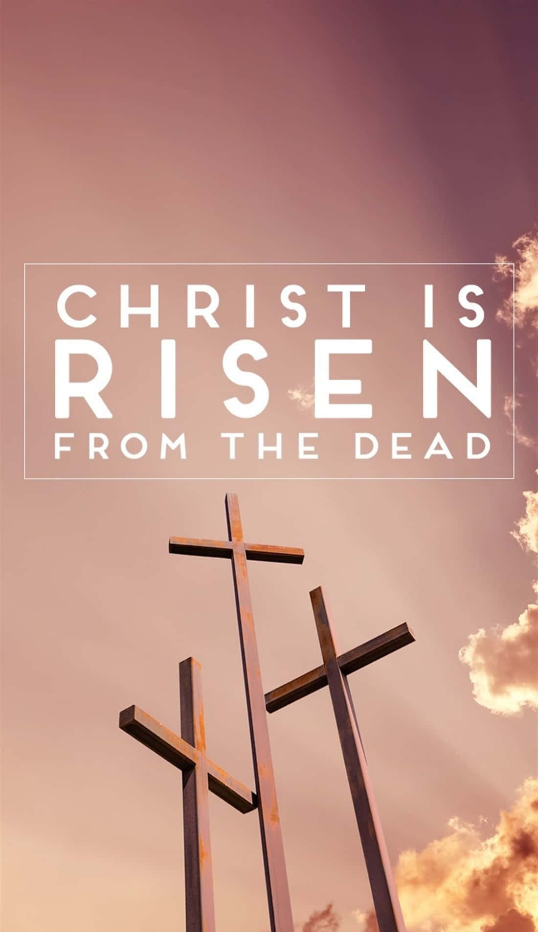 Christ Is Risen Crosses Wallpaper
