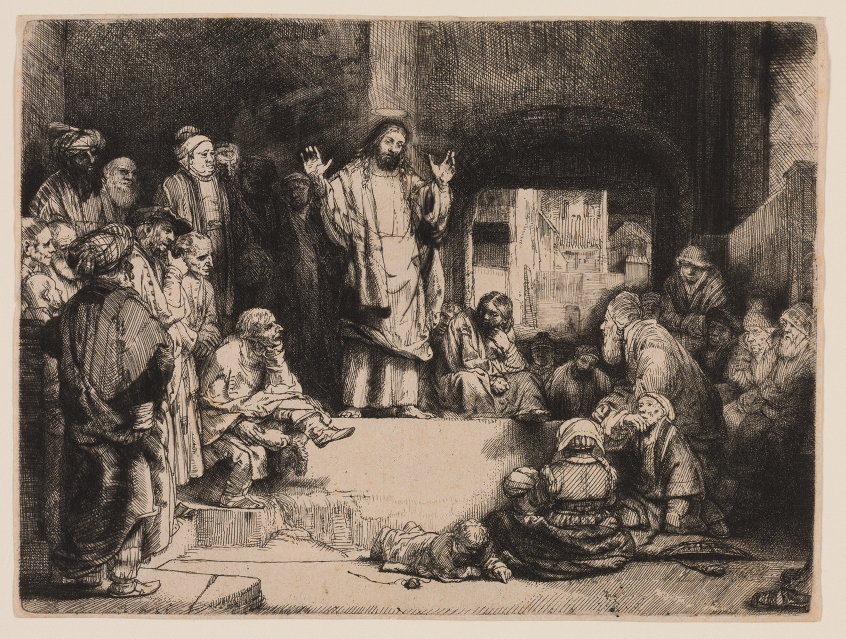 Christ Preaching Wallpaper