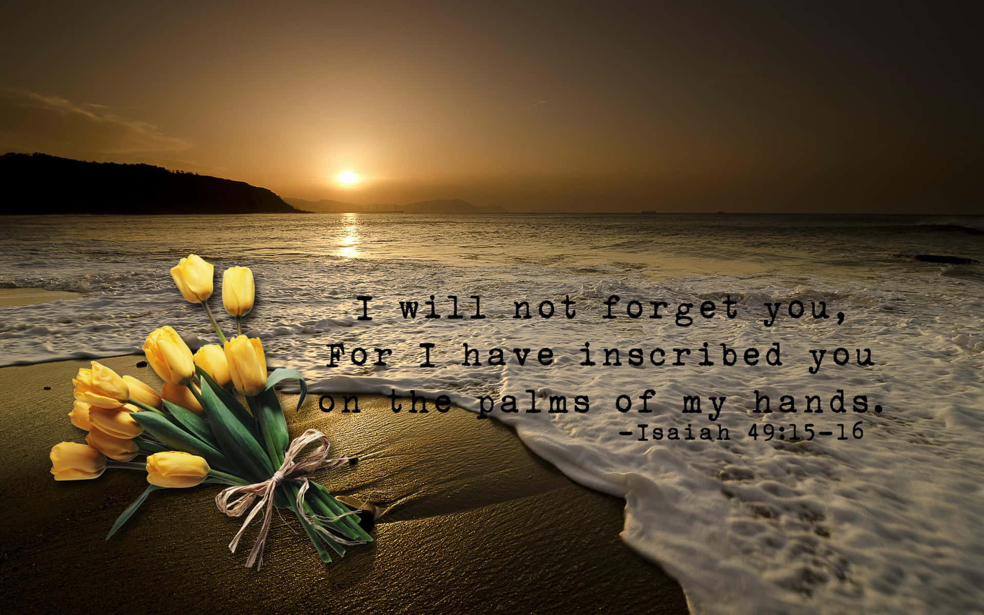 A Yellow Flower With A Quote On It