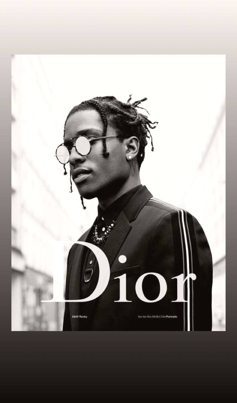 Christian Dior Poster Of A$ap Rocky Background